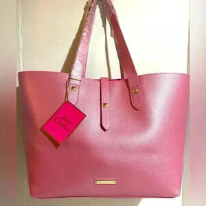 Juicy couture pink vinyl leather tote handbag